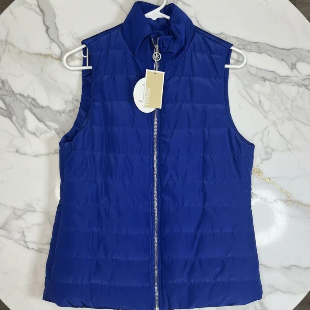 Michael Kors Women's Blue and Navy Jacket